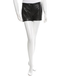 Alexander Wang T By Mid Rise Leather Shorts