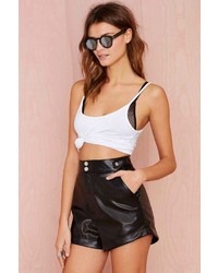 Nasty Gal Ticket To Ride Vegan Leather Shorts