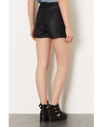 Topshop Petite Leather Look Shorts