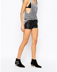 Tripp Nyc Tripp Nyc Low Rise Leather Look Shorts
