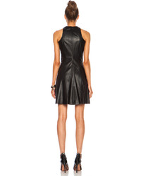 Derek Lam 10 Crosby Fit And Flare Leather Dress
