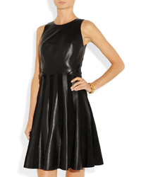 Jason Wu Leather And Suede Pleated Dress