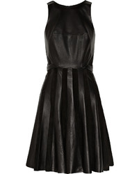 Jason Wu Leather And Suede Pleated Dress