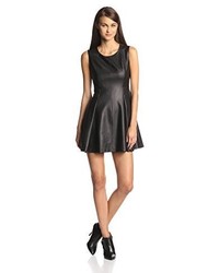 Mcginn Mimi Faux Leather Fit And Flare Dress