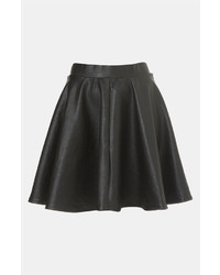 Topshop Andie Faux Leather Skater Skirt