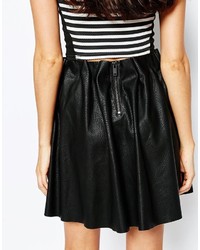 Vero Moda Faux Leather Skater Skirt