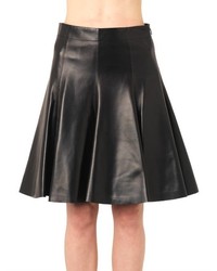 Versace High Waisted Leather Skirt