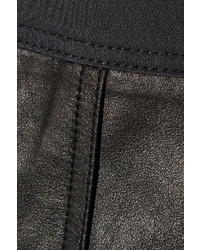 Vince Pleated Leather Skirt