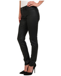 Mavi Jeans Adriana Midrise Super Skinny In Black Coated