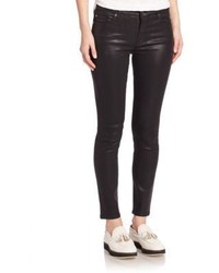 7 For All Mankind Ankle Skinny Coated Jeans