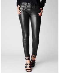 True Religion Halle Mid Rise Super Skinny Leather Pant
