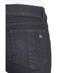 Rag & Bone Jean Hyde Leather Panel Skinny Jeans