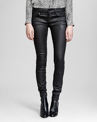 The Kooples Jeans Faux Leather In Black