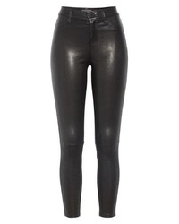 L'Agence Lagence Adelaide High Waist Crop Leather Jeans