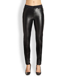 McQ by Alexander McQueen Mcq Alexander Mcqueen Faux Leather Paneled Skinny Jeans