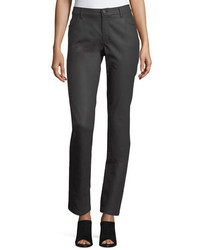 Lafayette 148 New York Mercer Mid Rise Leather Skinny Jeans