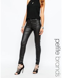 Noisy May Petite Fame Coated Skinny Jeans With Zip Pockets