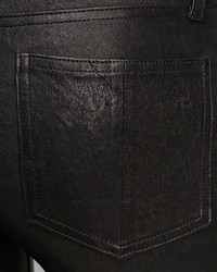 Rag and Bone Rag Bonejean Jeans The Leather Skinny In Washed Black