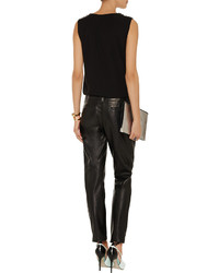 Alice + Olivia Anders Leather Tapered Pants