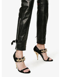 Beau Souci Exposed Zip Skinny Leather Trousers
