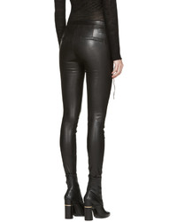 Helmut Lang Black Leather Pants