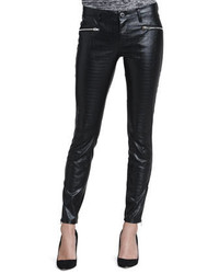 Blank Embossed Faux Leather Pants