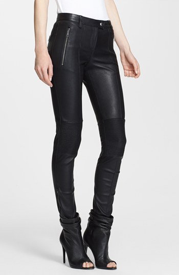 Burberry Kingsthorp Lambskin Leather Pants Size 4 $1,595 | Nordstrom Lookastic
