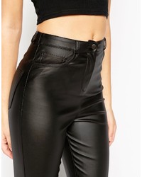 Asos Collection Leather Look Stretch Skinny Pants
