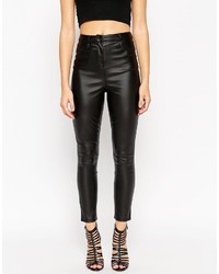 Asos Collection Leather Look Stretch Skinny Pants
