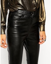 Asos Collection Skinny Pants In Leather Look