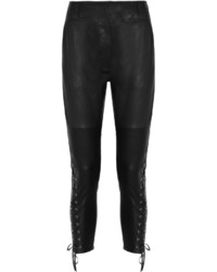 Isabel Marant Curtis Lace Up Leather Tapered Pants