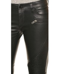 Blank Denim Black Vegan Leather Moto Pants