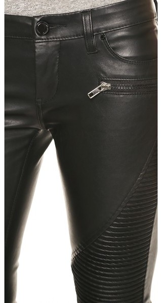 Blank Denim Black Vegan Leather Moto Pants, $118 | shopbop.com