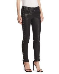 A.L.C. Dent Leather Lace Up Skinny Pants