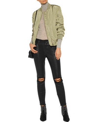 RtA Dylan Distressed Leather Skinny Pants