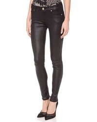 7 For All Mankind Faux Crackle Leather Skinny Pants