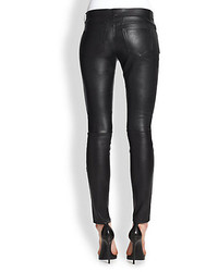 Saint Laurent Faux Leather Five Pocket Pants