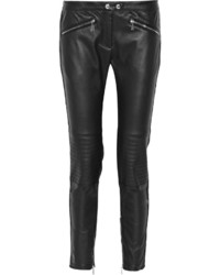 Belstaff Greenwich Leather And Stretch Twill Skinny Pants
