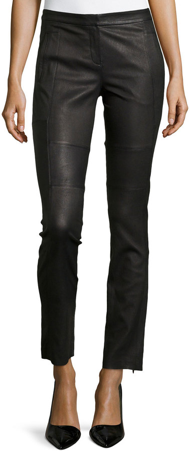 Buy Real LEATHER LEGGINGS With Cuffs Genuine Black Leather