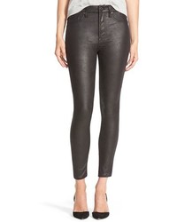 7 For All Mankind High Rise Faux Leather Ankle Skinny Pants