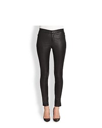 J Brand Ready-To-Wear Beryl Leather Skinny Pants Black