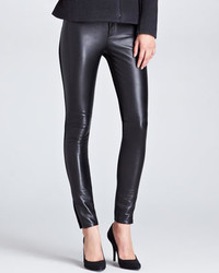Karolina Zmarlak Leather Front Pants Black