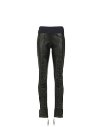 Andrea Bogosian Lace Up Detail Leather Trousers