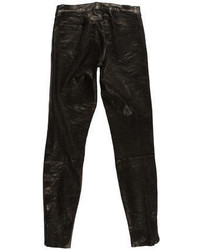 J Brand Lambskin Leather Skinny Pants