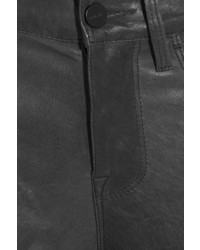 Frame Le Skinny Stretch Leather Pants Black