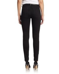 Helmut Lang Leather Front Skinny Jeans