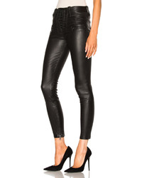 Unravel Leather Lace Up Skinny Pants