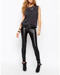 Blank NYC Leather Look Skinny Pants