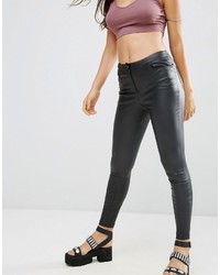 Asos Leather Look Stretch Skinny Pants