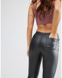 Asos Leather Look Stretch Skinny Pants